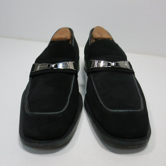 Versace Classic V2 Horse Bit Suede Leather Dress Strap Loafer Men's Shoes 42.5 - Picture 5 of 7